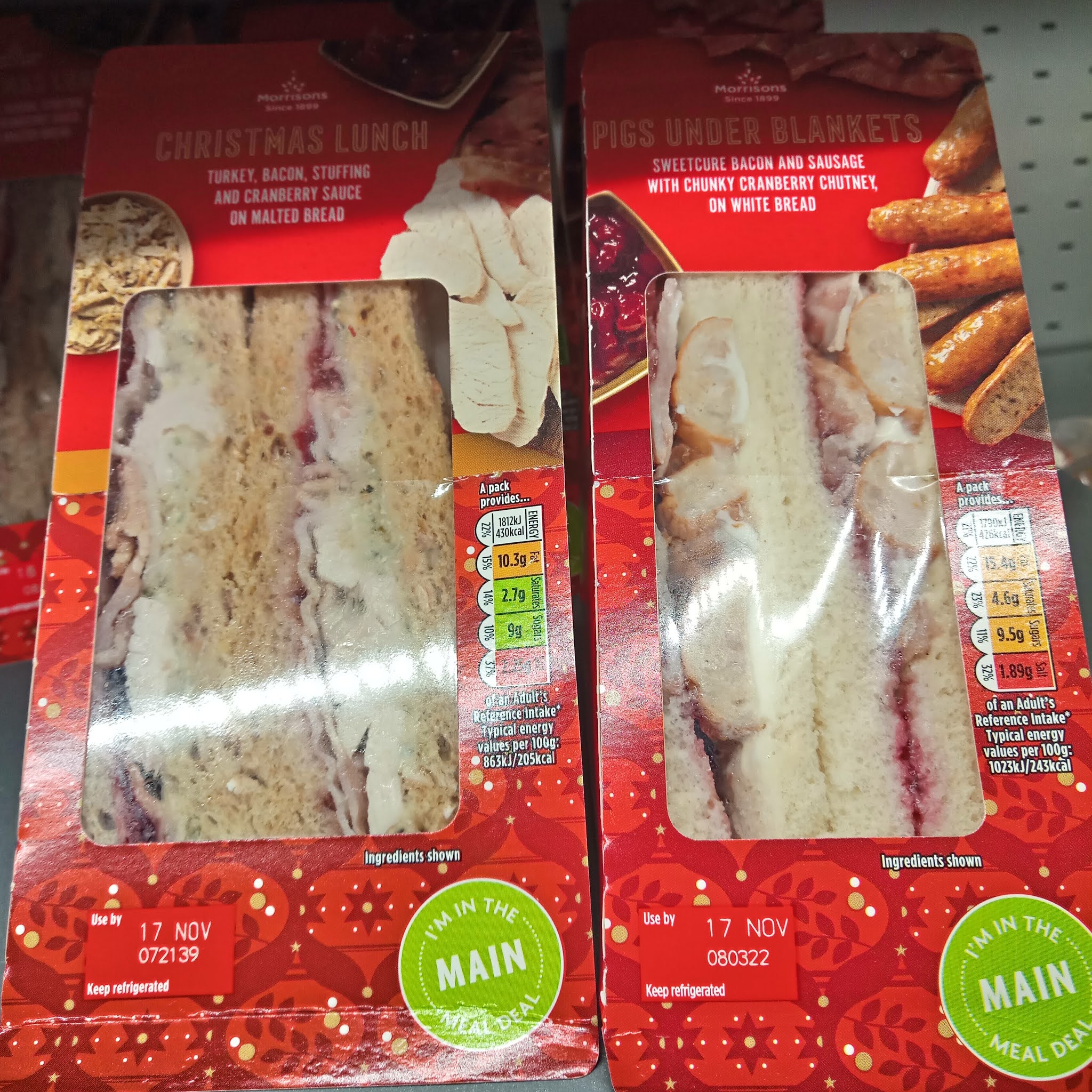 Supersupergirl's Food Reviews Festive sandwich and wraps at Morrisons