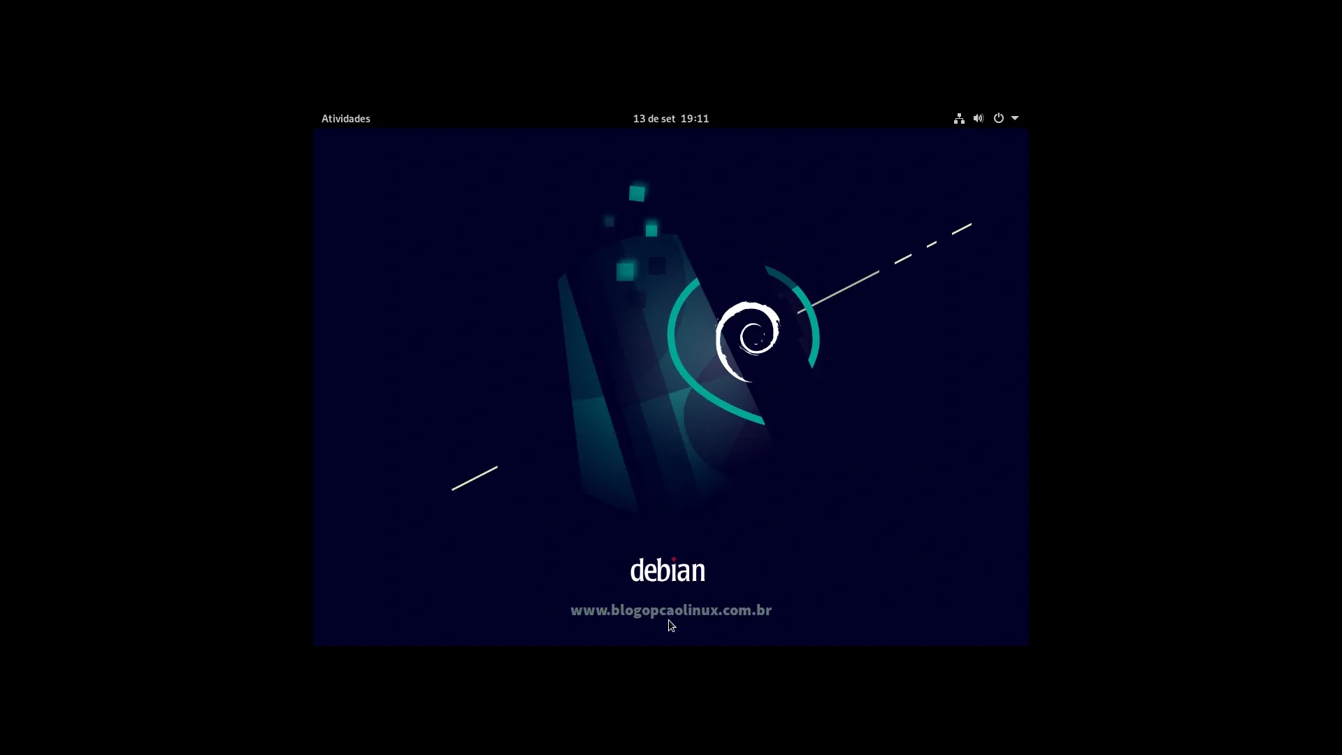 Máquina Virtual do Debian 11 Bullseye com proporção de tela 4:3 após a instalação