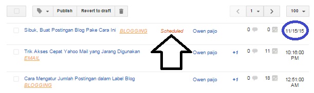 cara setting jadwal publikasi postingan blog
