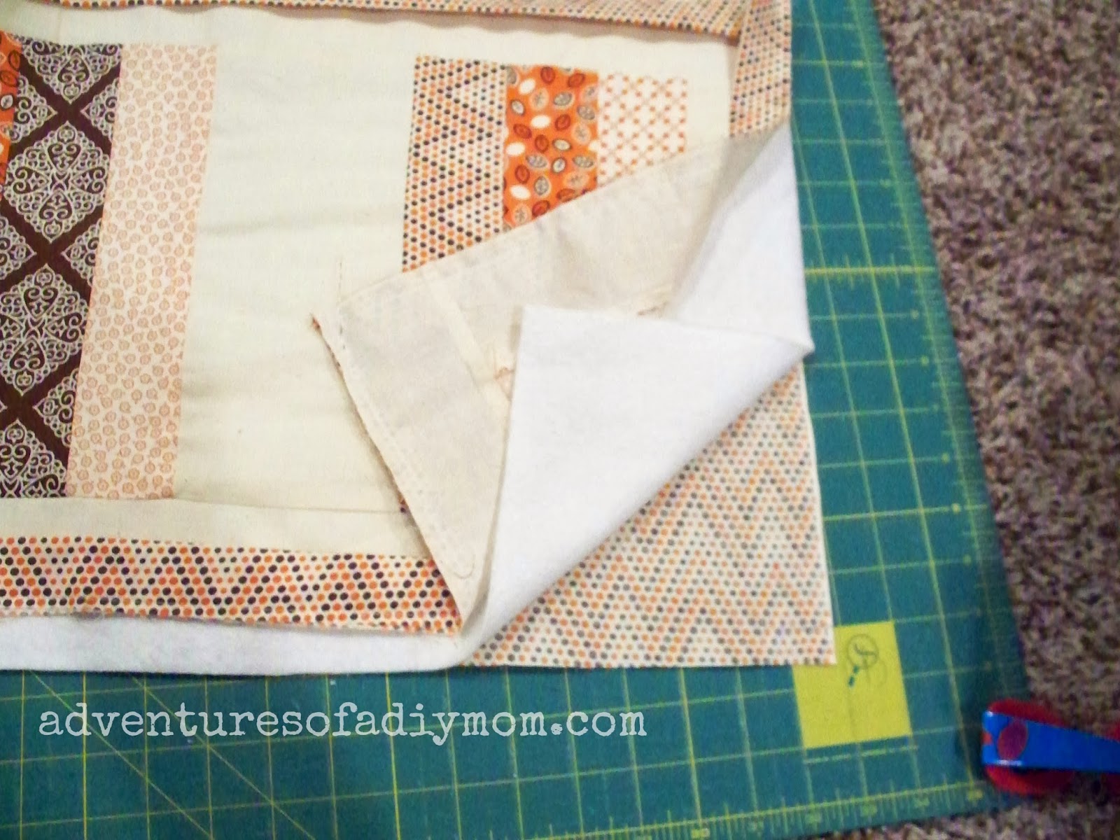 How to Make a Table Runner with Fabric Flowers Adventures of a DIY Mom