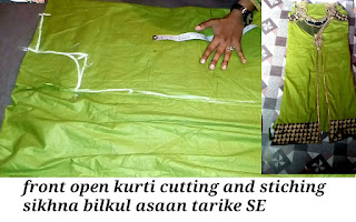 How to cut front slit kurti , kurti cutting