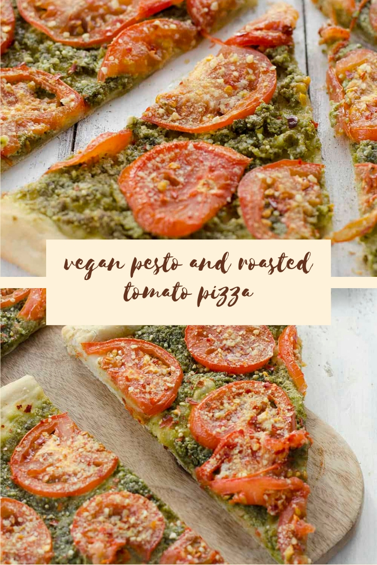 vegan pesto and roasted tomato pizza - Best Recipest