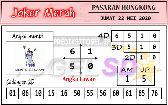 Prediksi Joker Merah Jumat 22 Mei 2020