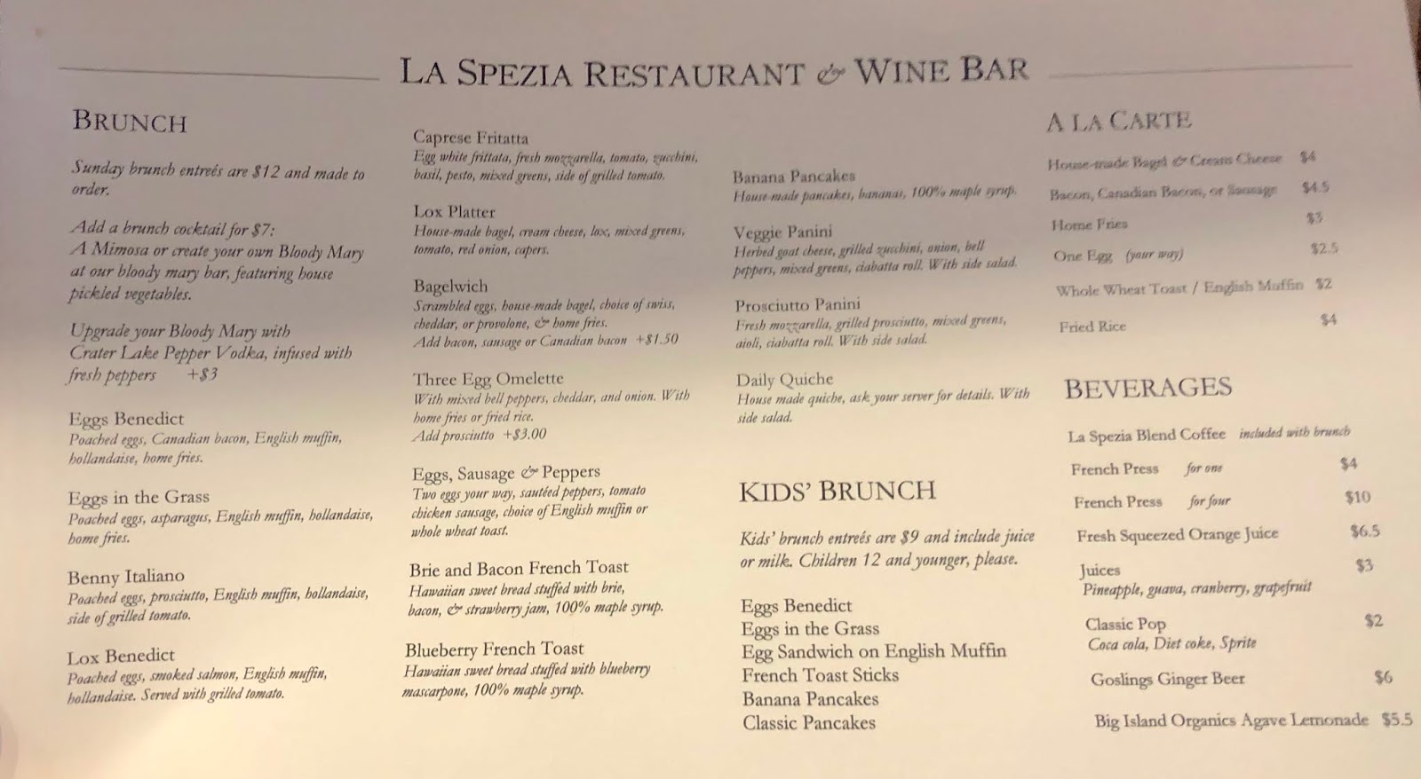 GREAT EATS HAWAII LA SPEZIA RESTAURANT AND WINE BAR KAUAI