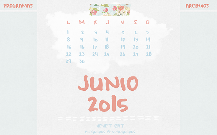 Calendario junio 2015 wallpaper