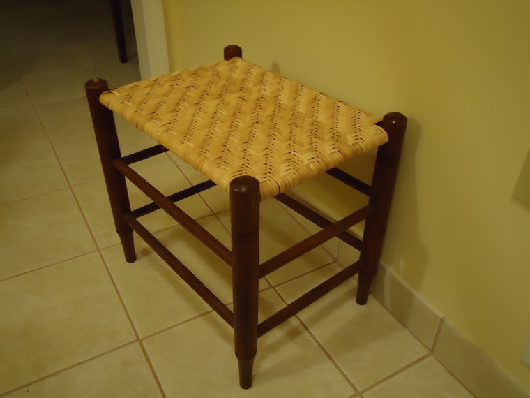 A stool I caned for Allison.