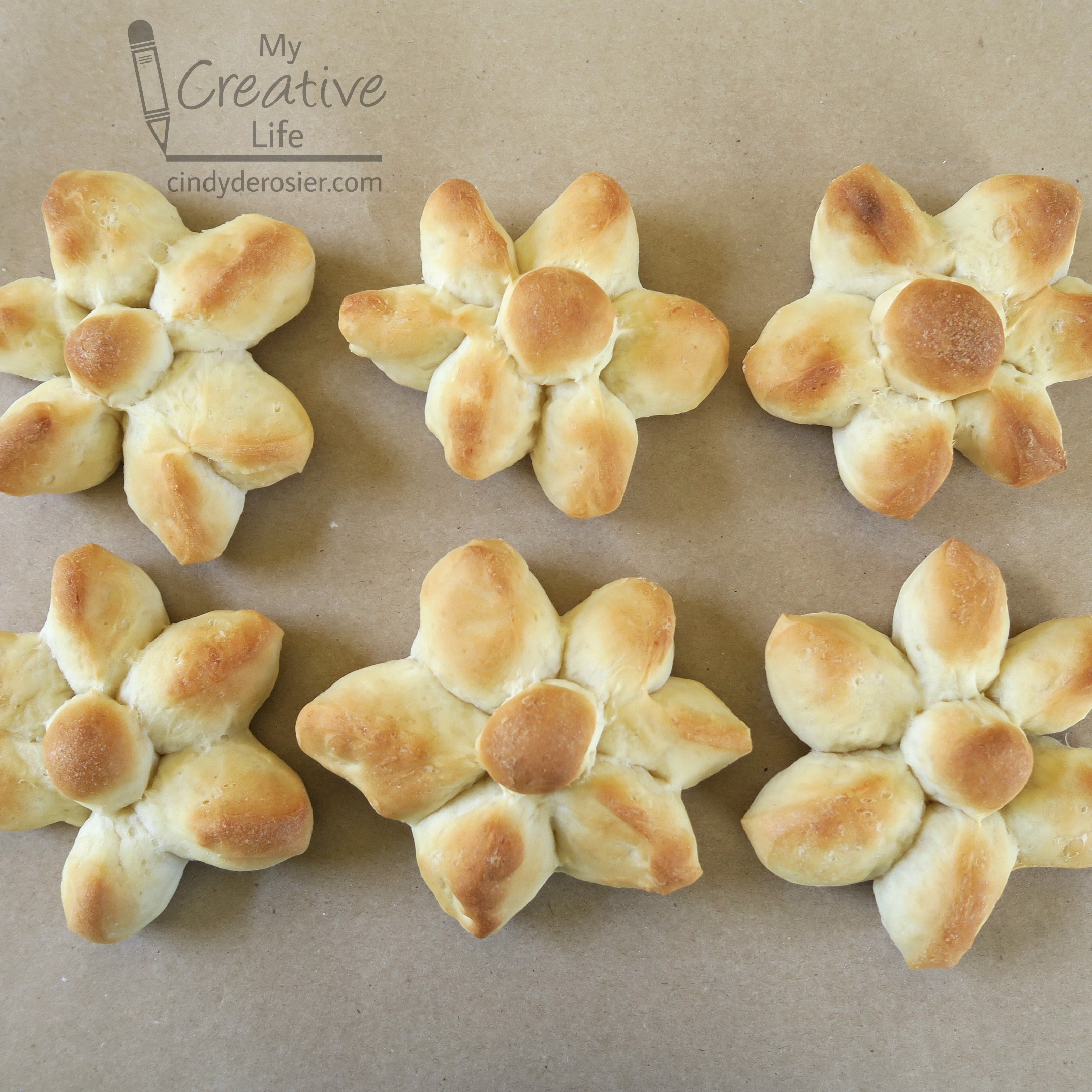 Cindy deRosier My Creative Life Glazed Flower Rolls