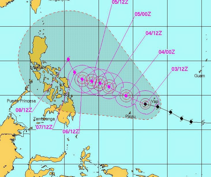 JTWC and PAGASA Has Two Different Tracks Of Typhoon 