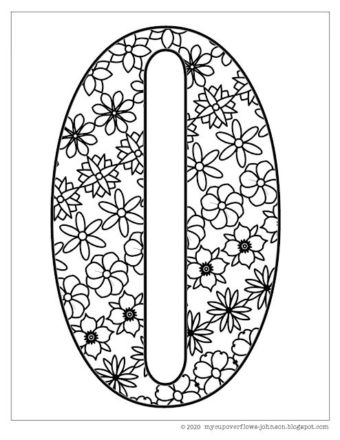 Letter O design coloring page