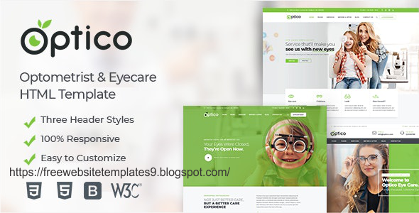 Optico V1 0 Eyecare HTML Template Free Website Templates Download 