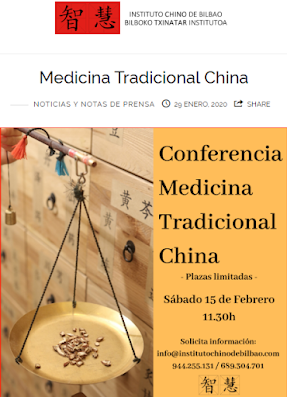 Conferencia sobre Medicina Tradicional China que ha impartido Txema Azkona, director de Acupuntura Bilbao espacio de eQilibrio.