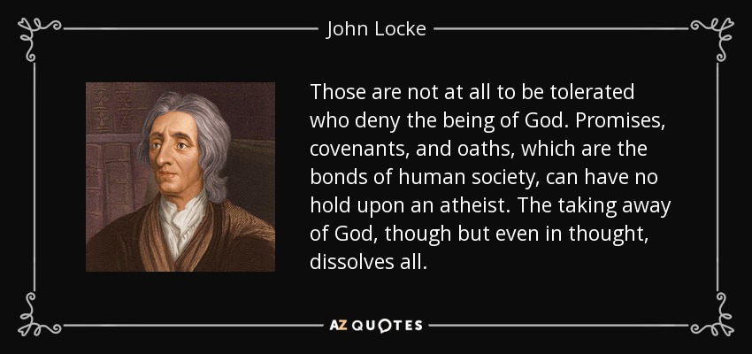 What are some of John Locke's key beliefs regarding the role of government?
