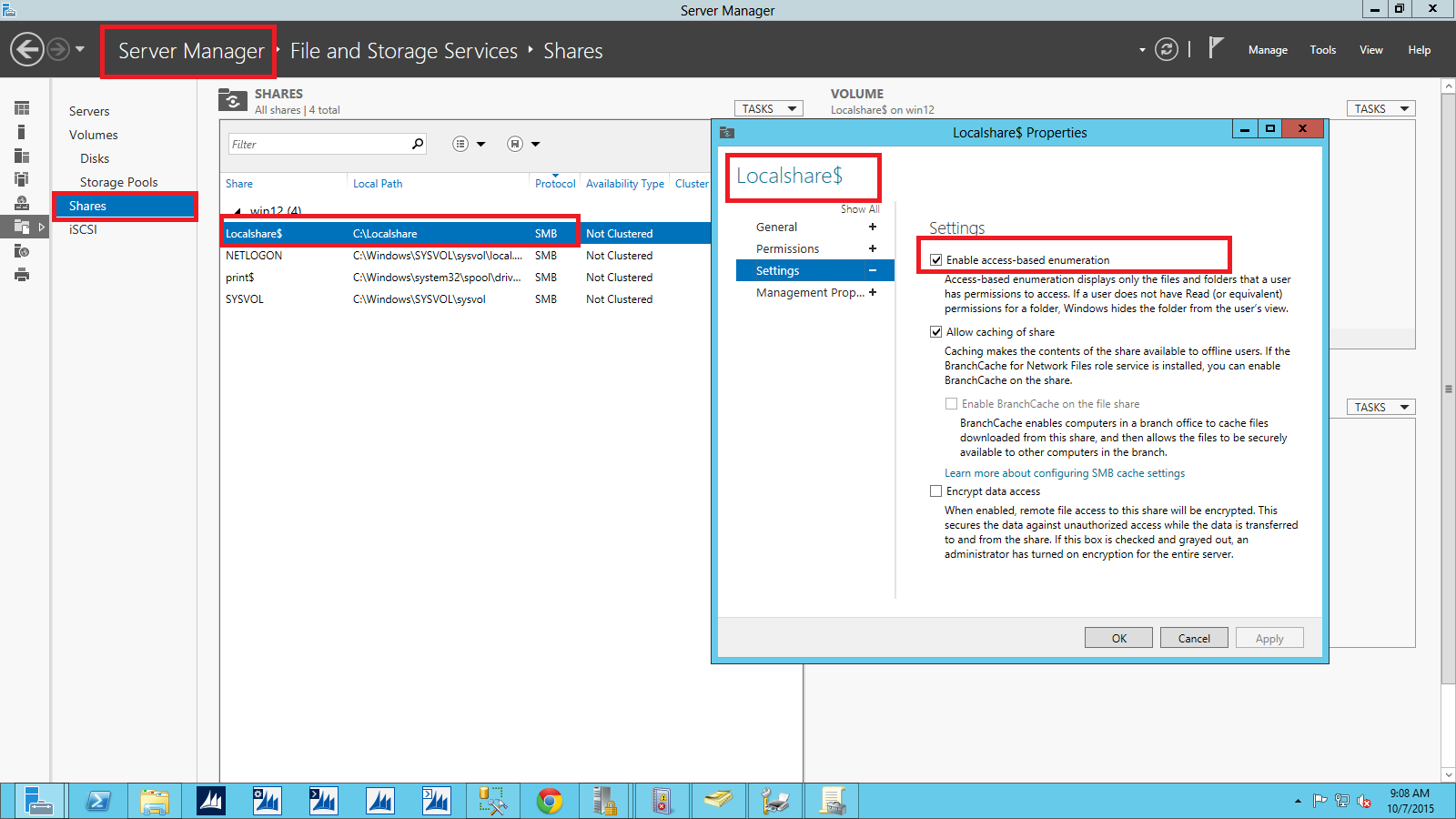 Solving Accessbase Enumeration not working in window server 2012 noted24