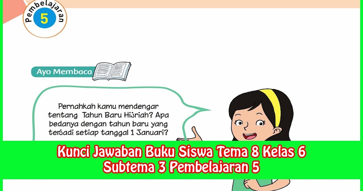 Kunci Tanggapan Buku Siswa Tema 8 Kelas 6 Halaman 122 124