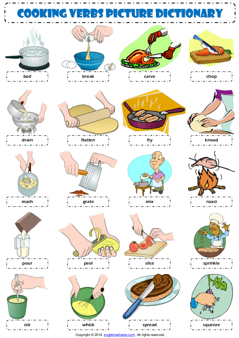 ENGLISH PROJECTS COOKING VERBS PICTURE DICTIONARY english-projects-cooking-verbs-picture-dictionary