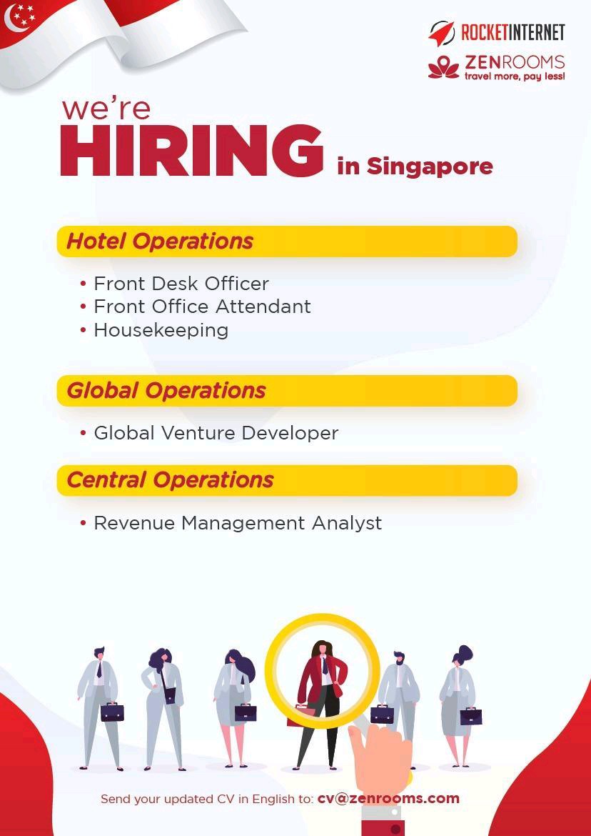 Hospitality Industry Jobs Apply Zenrooms Singapore Vacancy