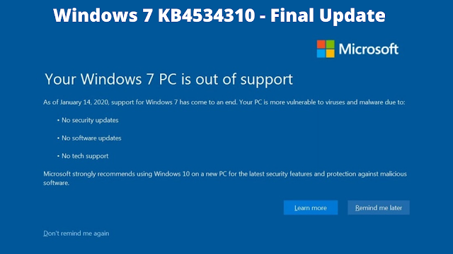 Windows 7 KB4534310 - Final Update