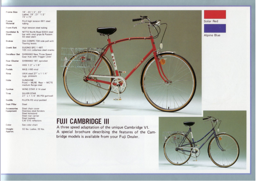 CATALOGUES FUJI FUJI 1982