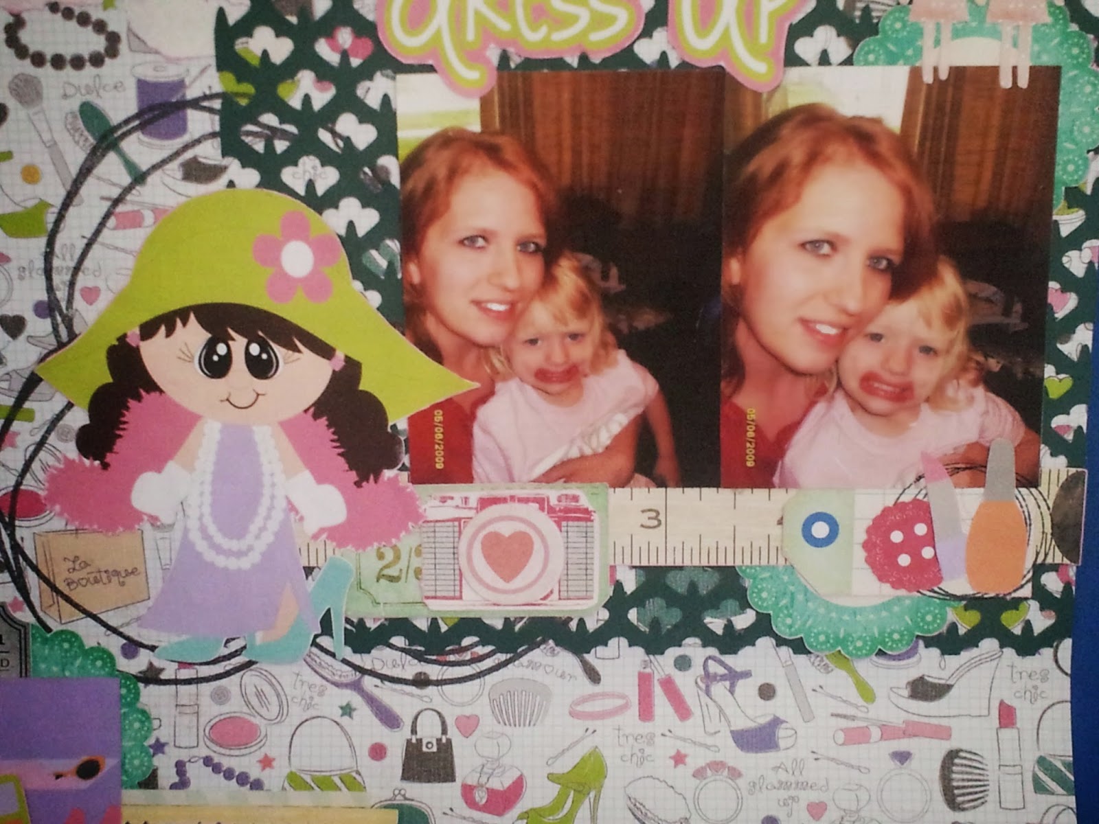 Let's Play Dress Up Scrapbook Layout