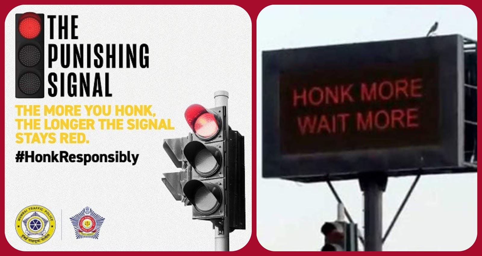 Mumbai Police Punishing Signal to Curb Noise Pollution Honk More