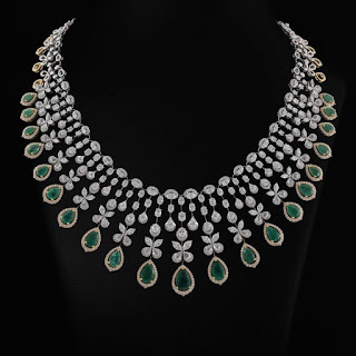 Gemstone diamond necklace