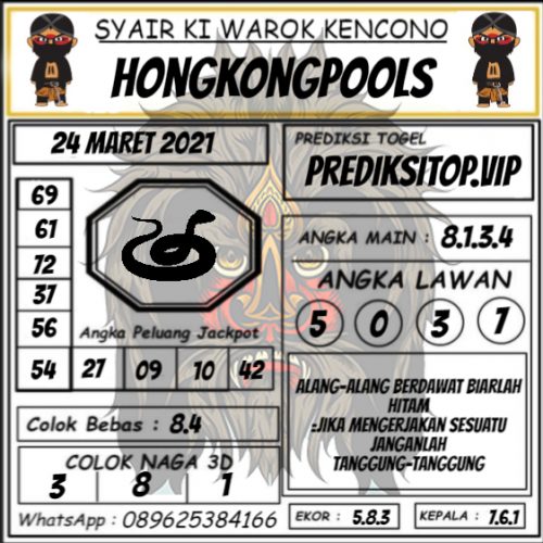 Kode Syair Hongkong Malam Ini Rabu 24032021 Prediksi