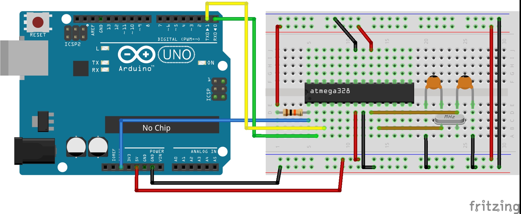DIYTechStudio: How to upload sketch to Atmega328p using Arduino UNO on