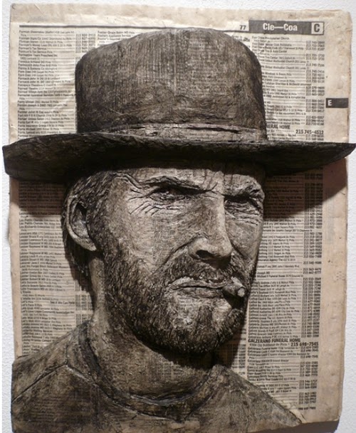 04-Clint-Eastwood-Phone-Books-Sculpture-Carving-Cuban-Artist-Alex-Queral-WWW-Designstack-Co