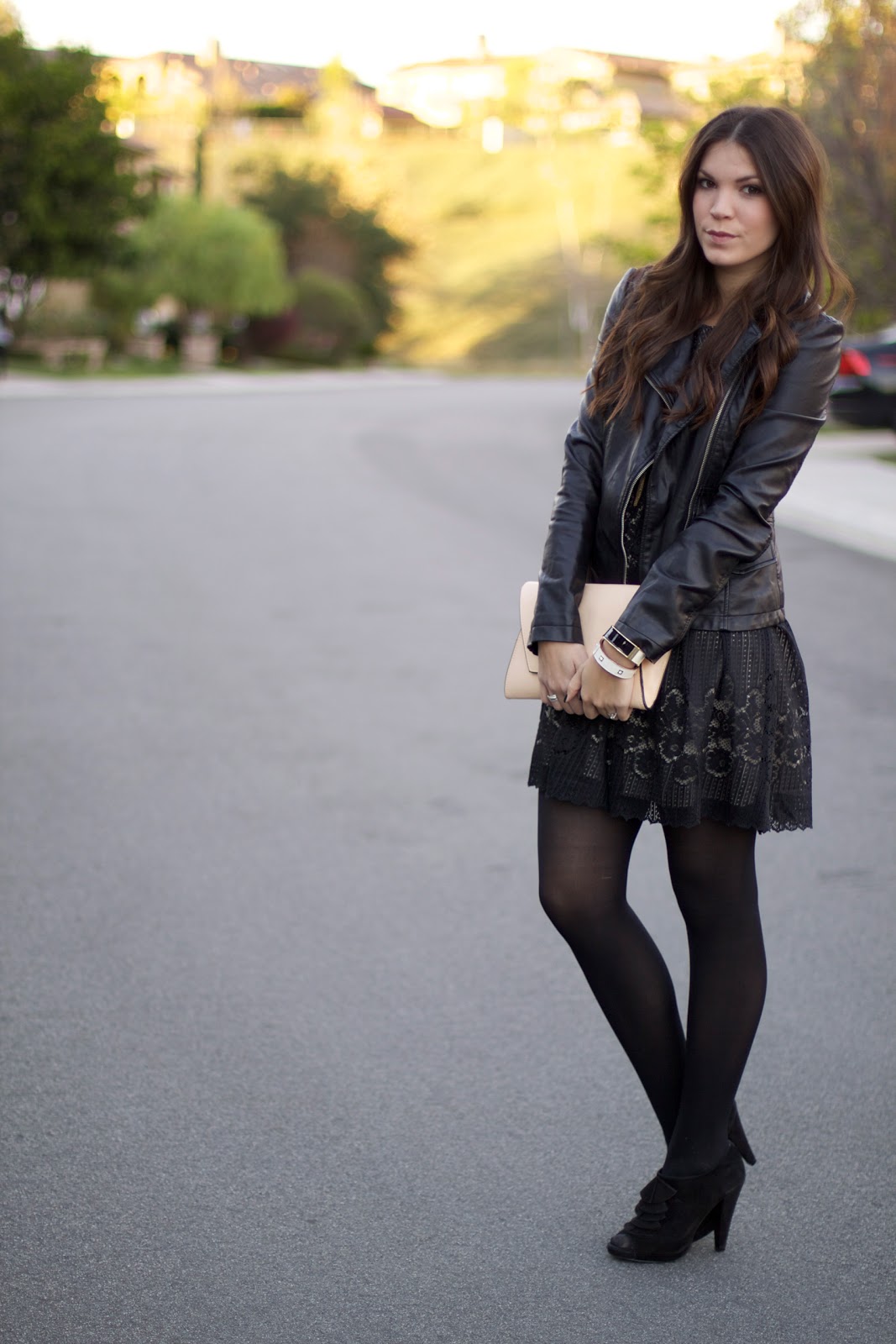 Runaway Style: Leather + Lace