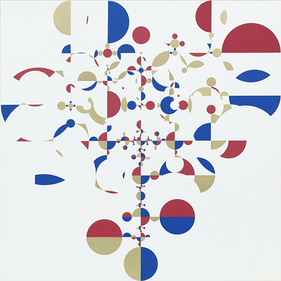 Gabriel Orozco  Kytes Treem, 2005 synthetic polymer paint on canvas  200 x 200 cm