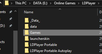 Folder Games LDPlayer