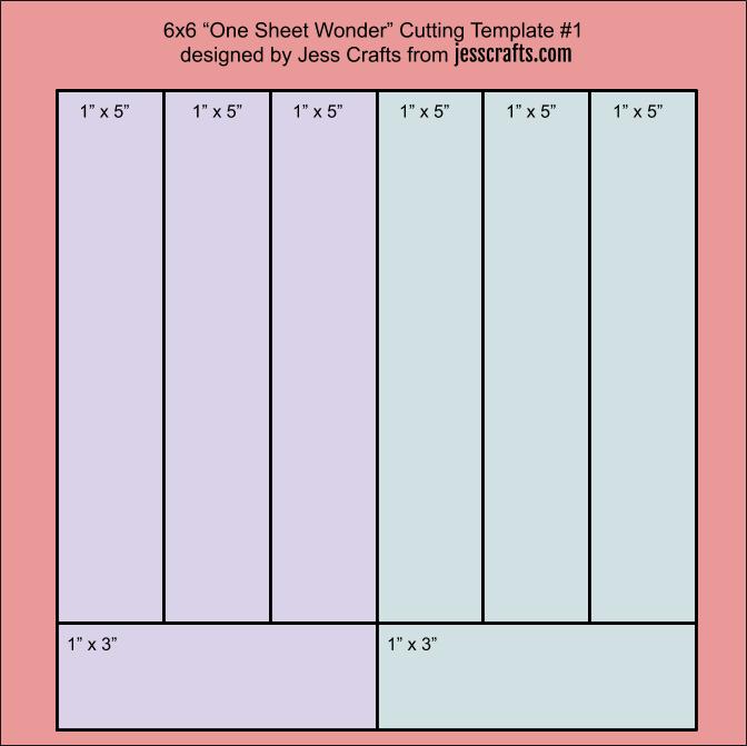 6x6 One Sheet Wonder Templates #1 and #2 - Jess Crafts