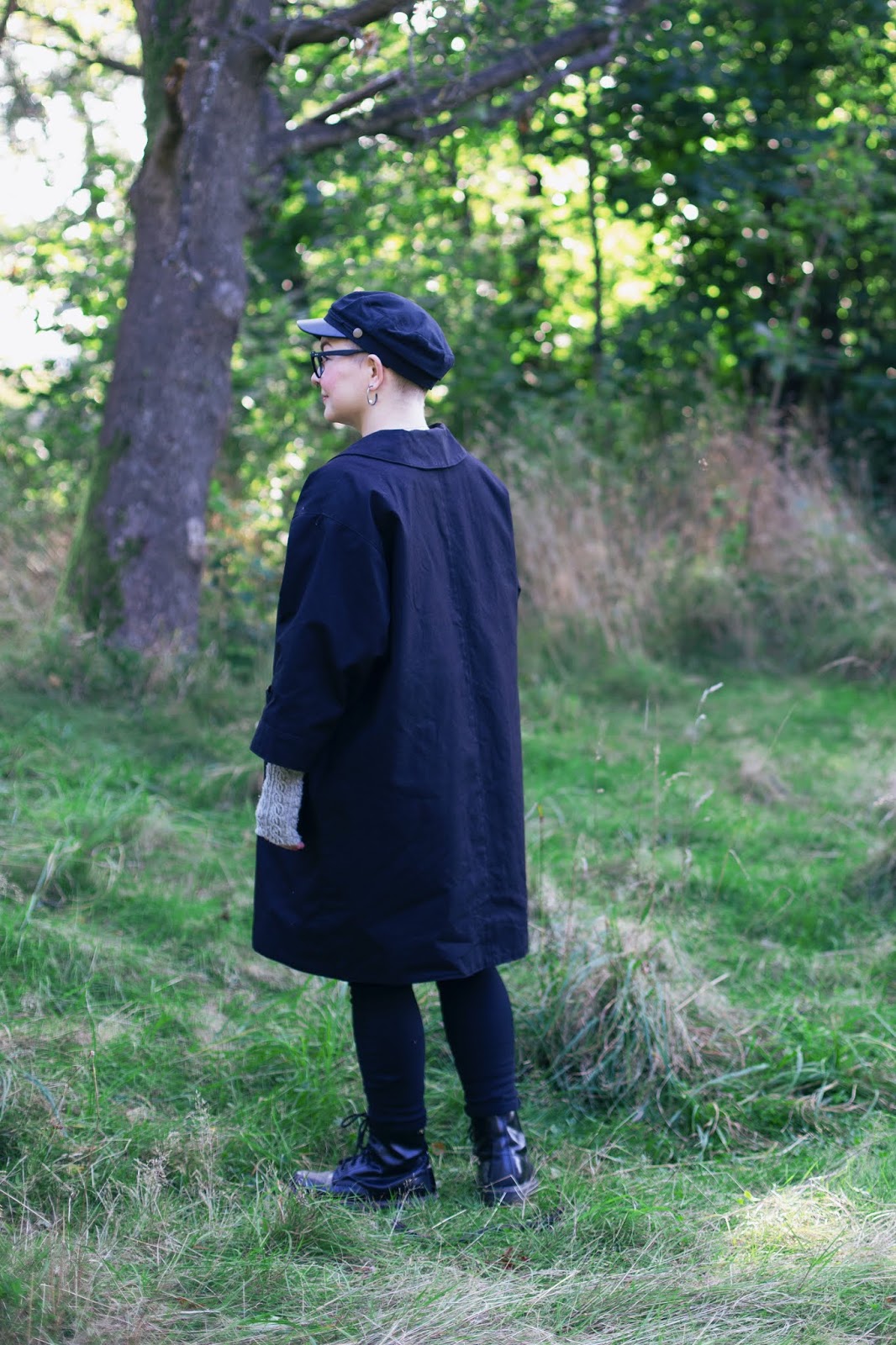 Clara Stickar Leonard i oilskin