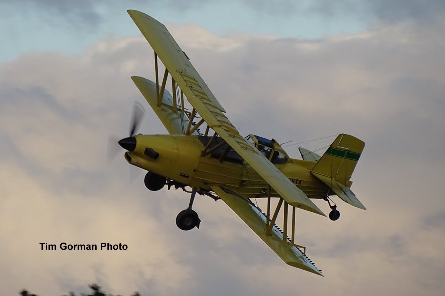NZ Civil Aircraft Turbine Ag Cat ZKWTA Spraying near Ohakea 872019