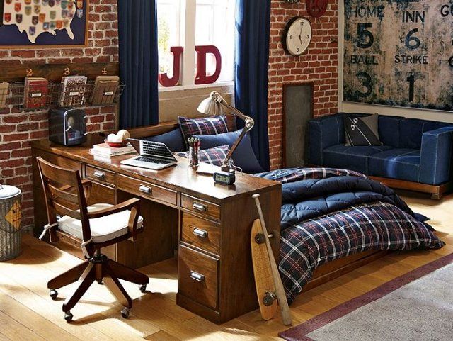 Dormitorio rústico para chico adolescente - Ideas para decorar dormitorios