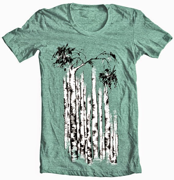 Birch Tree Print T Shirt