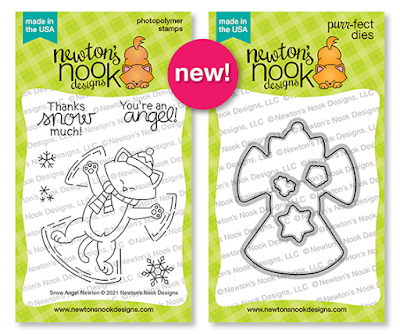 Snow Angel Newton Stamp Set and coordinating Snow Angel Newton Die Set by Newton's Nook Designs