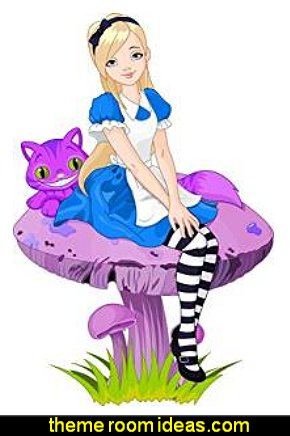 Alice in Wonderland Peel and Stick Wall Decals Alice in Wonderland bedroom decor - Alice in wonderland themed rooms - design an Alice in Wonderland Bedroom - Alice in Wonderland bedroom ideas - Alice in Wonderland bedding - Alice in Wonderlnd wall decals - Alice in Wonderland wall murals - alice in wonderland wallpaper mural - tea party theme - alice in wonderland bedroom furniture Alice in Wonderland Peel and Stick Wall Decals