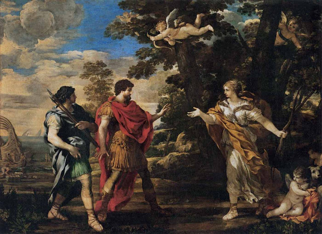 Venus aparece ante Eneas como cazadora, Pietro da Cortona