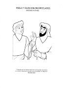 Pablo y Silas encarcelados - Dibujos cristianos para colorear pablo silas en la carcel para colorear 