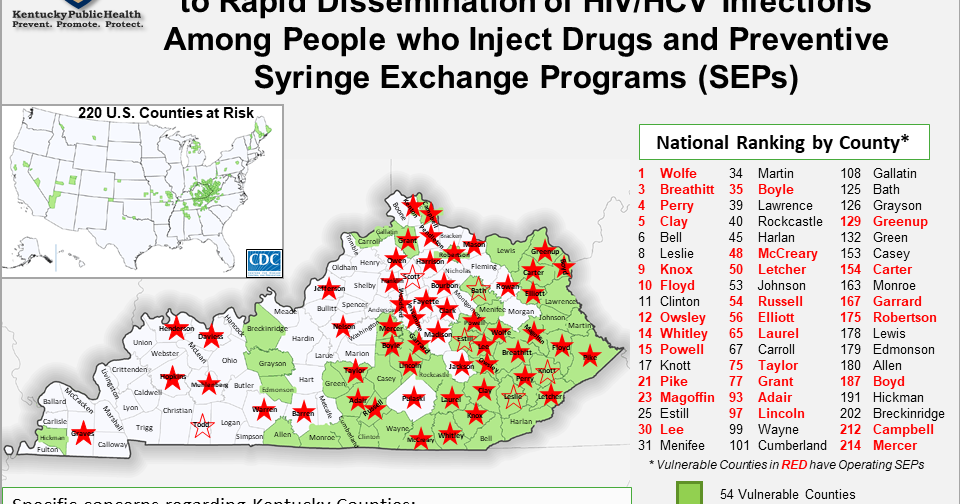 KENTUCKY HEALTH NEWS Ky. has 59 operating syringe exchanges and six in