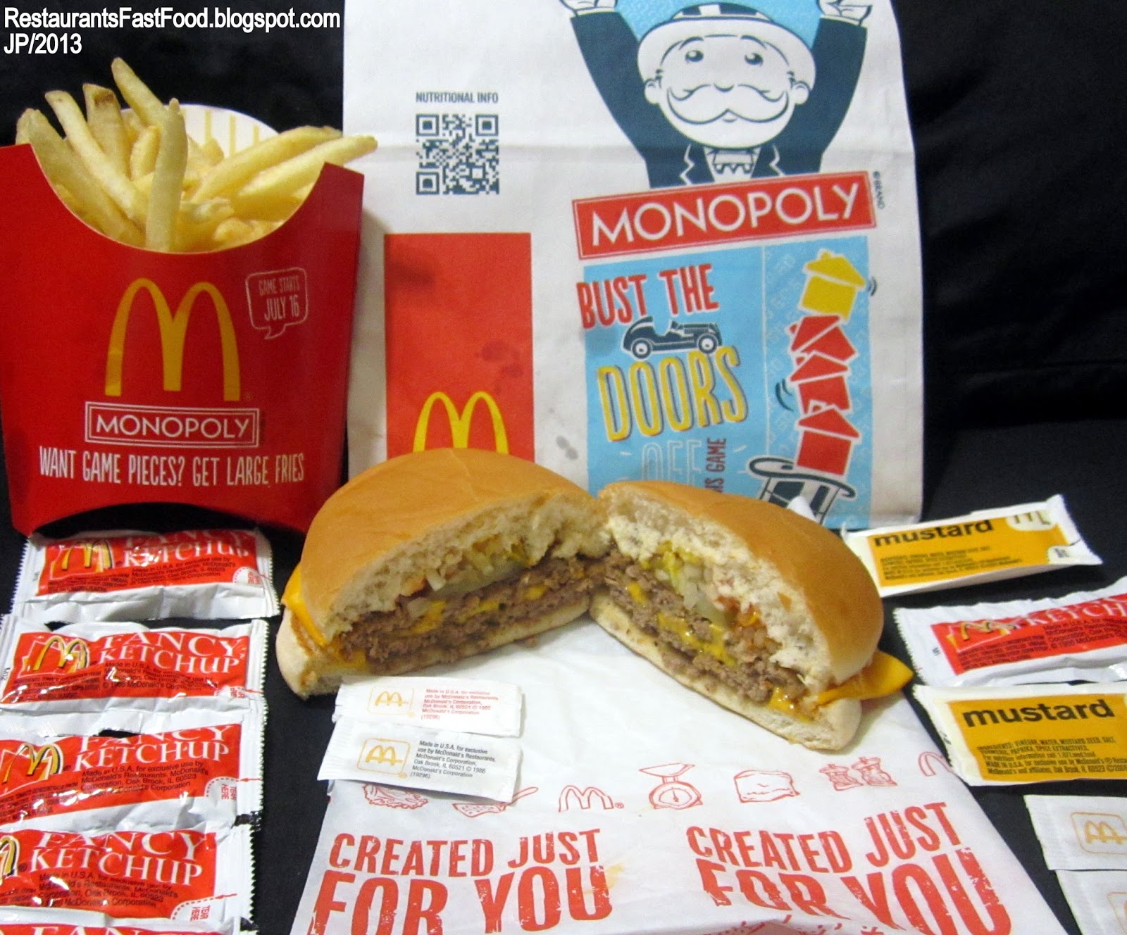 Restaurant Fast Food Menu McDonald's DQ BK Hamburger Pizza Mexican Taco