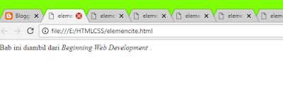 Struktur DOKUMEN HTML5 #4 : ELEMEN-ELEMEN FRASE elemen <cite>