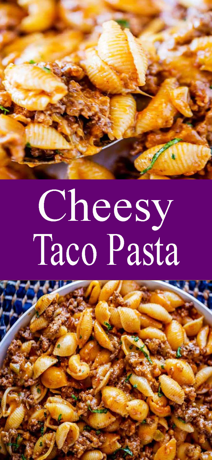 Cheesy Taco Pasta - thepinspopular16