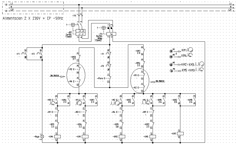 Arranque de un motor dahlander de dos velocidades