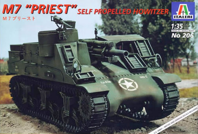 Small Micro Machine WWII type US Army M-7 Priest Self PropGun Olive Green MG 