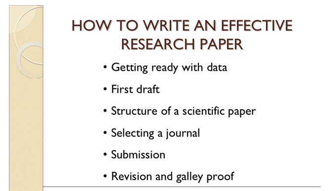 how to write a scientific paper quickly