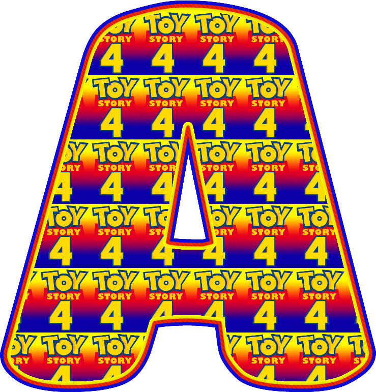 Alfabeto Decorativo Alfabeto Toy Story 4 PNG Letras Maiúsculas