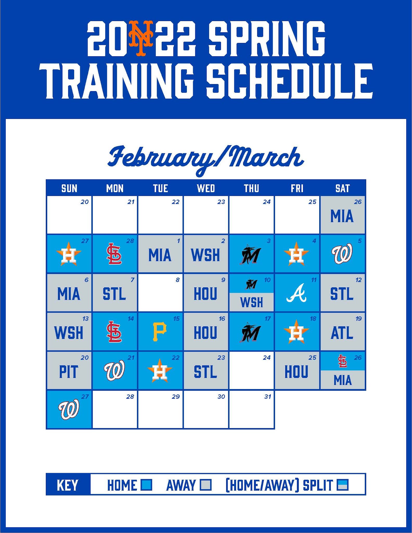 Mets announce key Spring Training dates