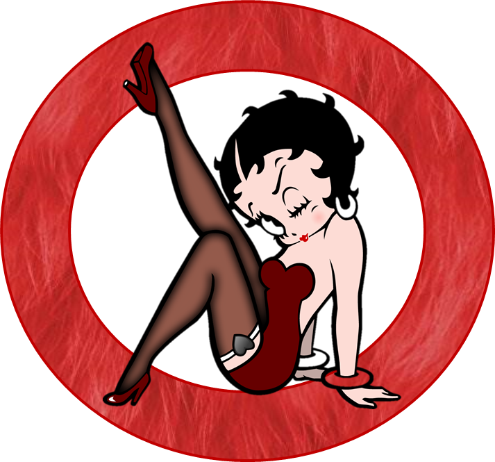 Betty Boop: Free Printable Mini Kit in Red. Betty Boop, Toppers or Free Printable Candy Bar Labels.
